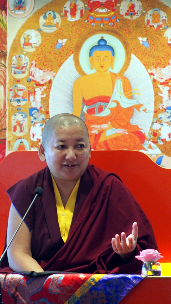 Jetsun Khandro in the Shrine Room
